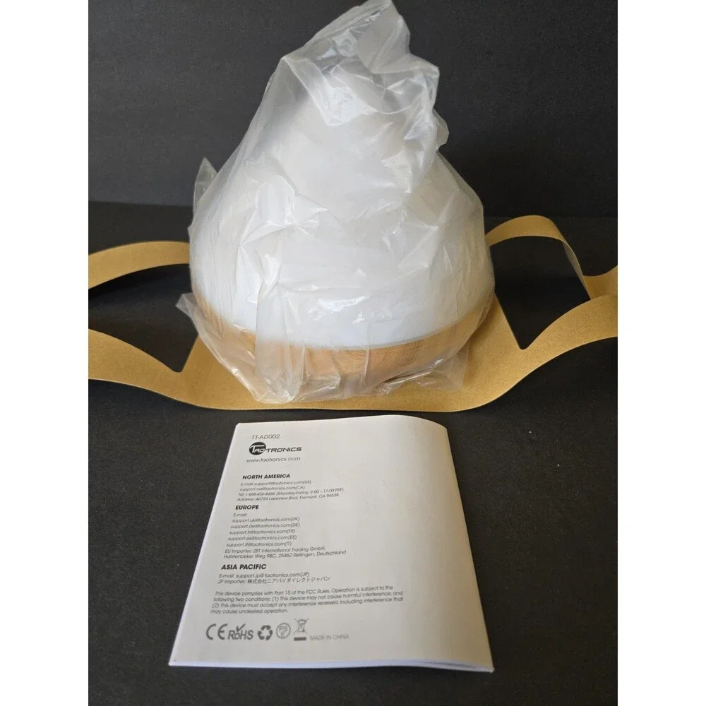 Taotronics Aroma Diffuser TT-AD002 New Open Box White With Wood Grain